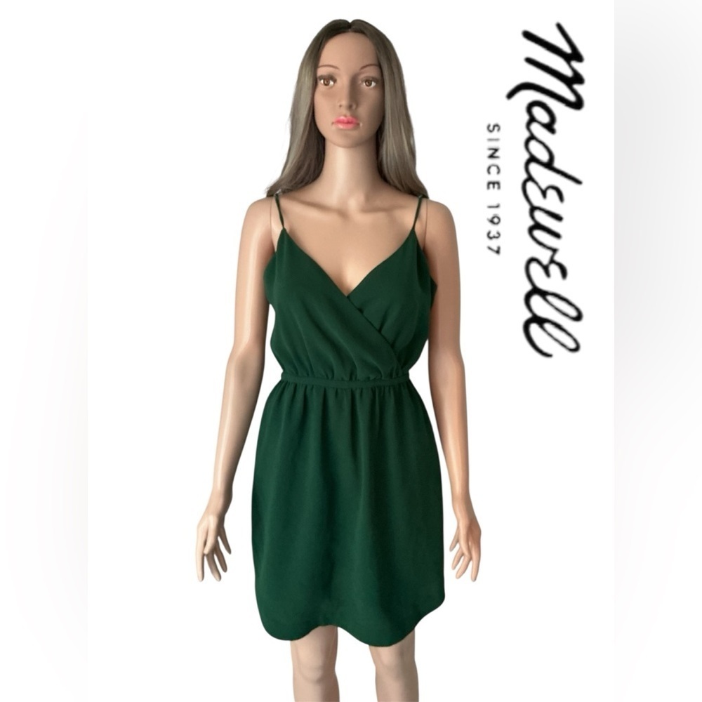 Madewell Deep Green Mini Dress Sz 4